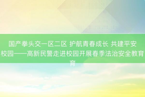 国产拳头交一区二区 护航青春成长 共建平安校园——高新民警走进校园开展春季法治安全教育