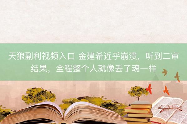 天狼副利视频入口 金建希近乎崩溃，听到二审结果，全程整个人就像丢了魂一样
