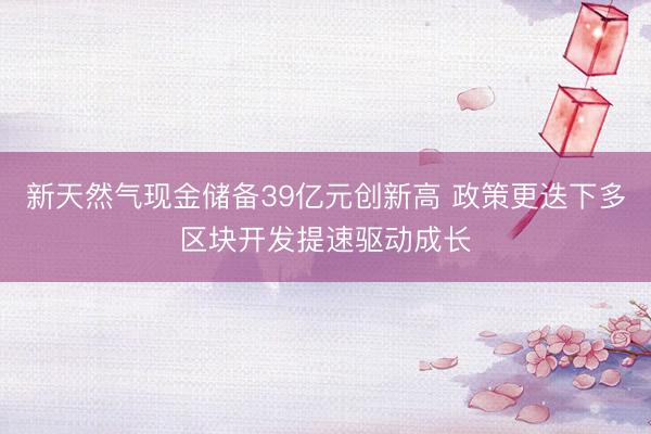 新天然气现金储备39亿元创新高 政策更迭下多区块开发提速驱动成长