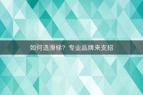 如何选滑梯？专业品牌来支招