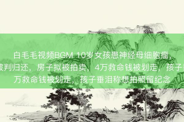 白毛毛视频BGM 10岁女孩患神经母细胞瘤，爷爷欠37万购房款被判归还，房子拟被拍卖，4万救命钱被划走，孩子垂泪称想拍照留纪念
