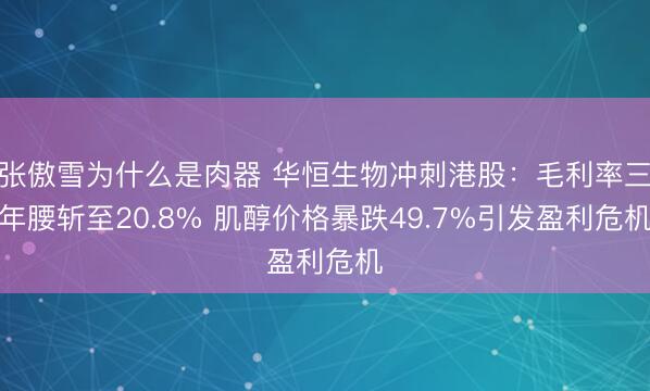 张傲雪为什么是肉器 华恒生物冲刺港股：毛利率三年腰斩至20.8% 肌醇价格暴跌49.7%引发盈利危机