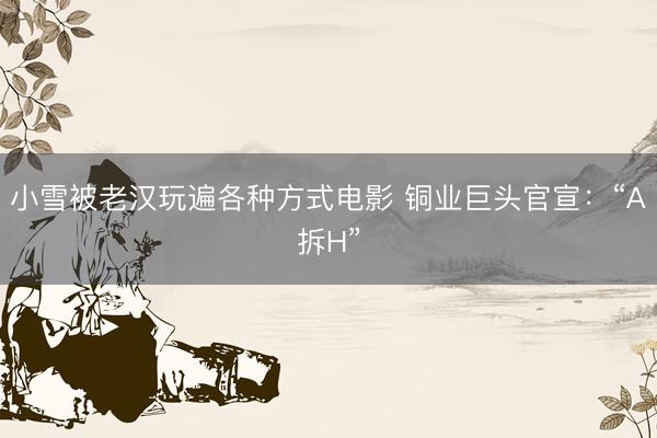 小雪被老汉玩遍各种方式电影 铜业巨头官宣：“A拆H”
