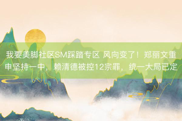我要美脚社区SM踩踏专区 风向变了！郑丽文重申坚持一中，赖清德被控12宗罪，统一大局已定