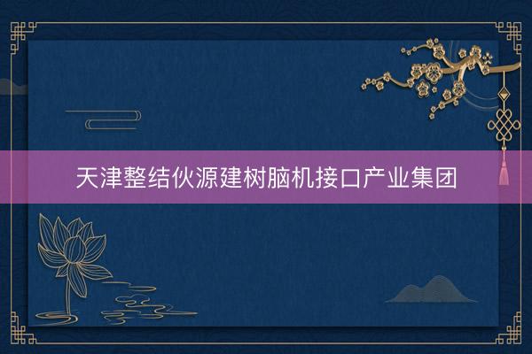 天津整结伙源建树脑机接口产业集团