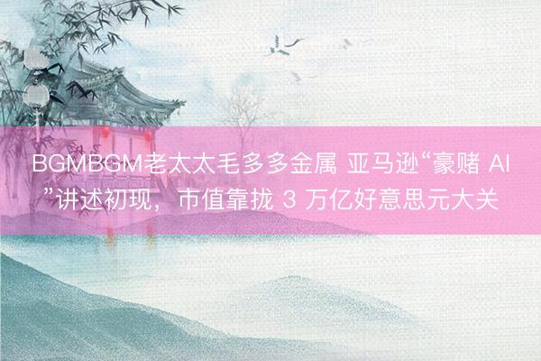 BGMBGM老太太毛多多金属 亚马逊“豪赌 AI”讲述初现，市值靠拢 3 万亿好意思元大关