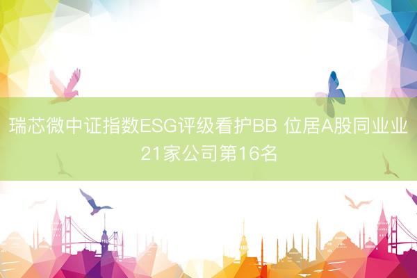 瑞芯微中证指数ESG评级看护BB 位居A股同业业21家公司第16名
